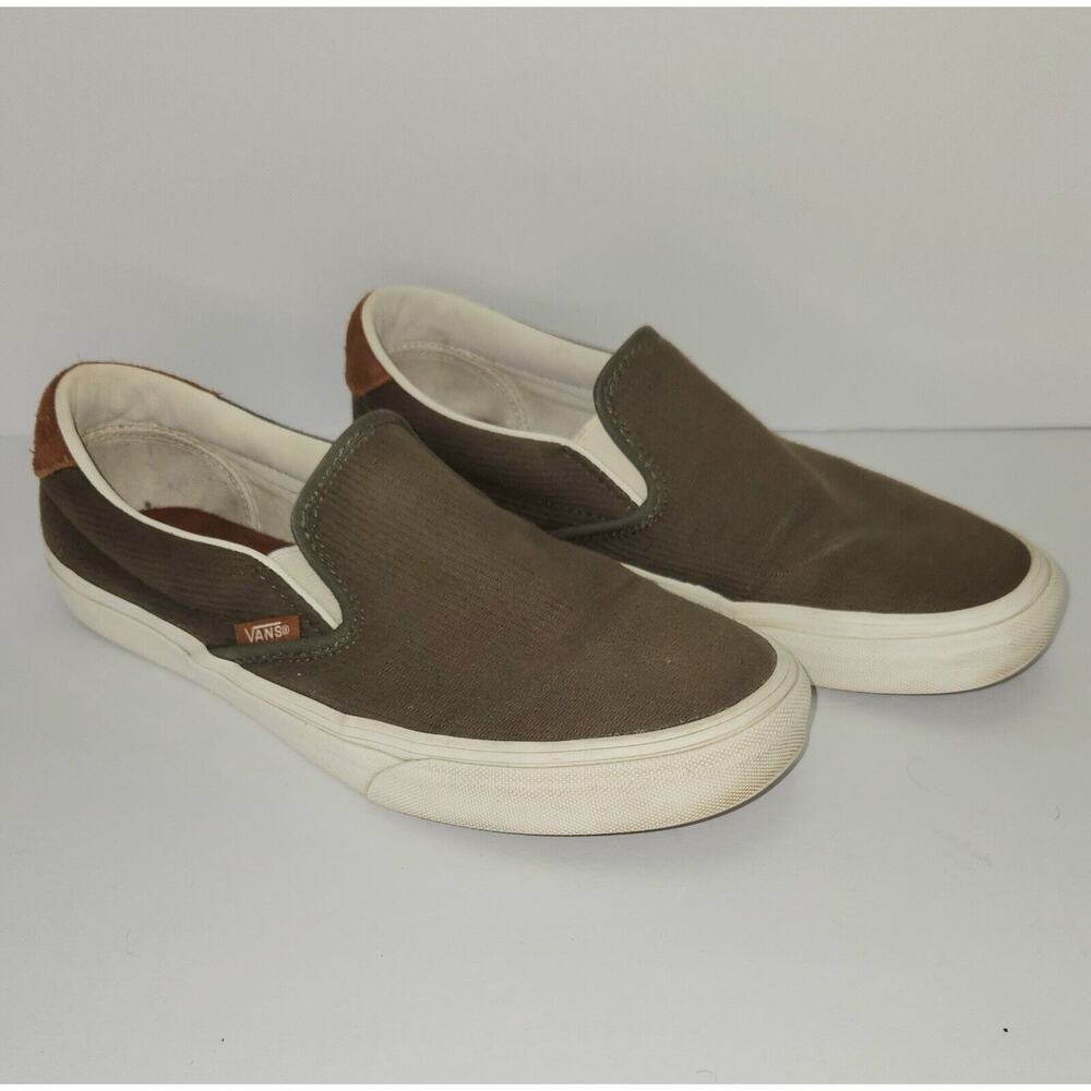 Vans Sneakers Men's 8.5 New OG Slip On 59 Dusty Olive Casual Skate Shoes